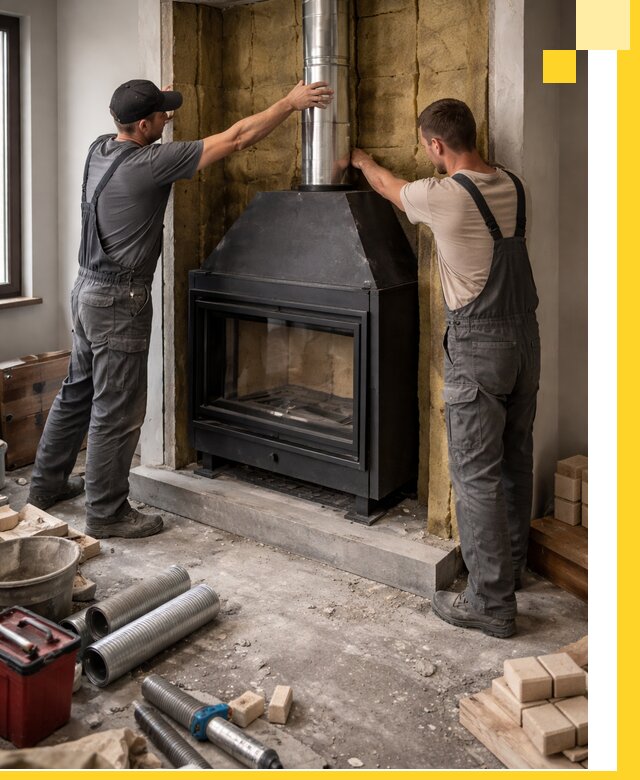 Изготовление и монтаж закрытых каминов в Сарапуле под ключ