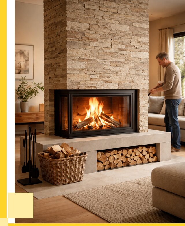 Дровяной камин под ключ в Сарапуле от 206480 р. | ЭриданСрл