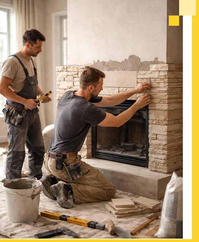 Установка и монтаж каминов для загородного дома в Сарапуле