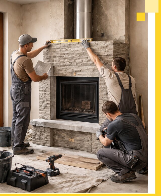 Профессиональный монтаж каминов под ключ в Сарапуле для дома