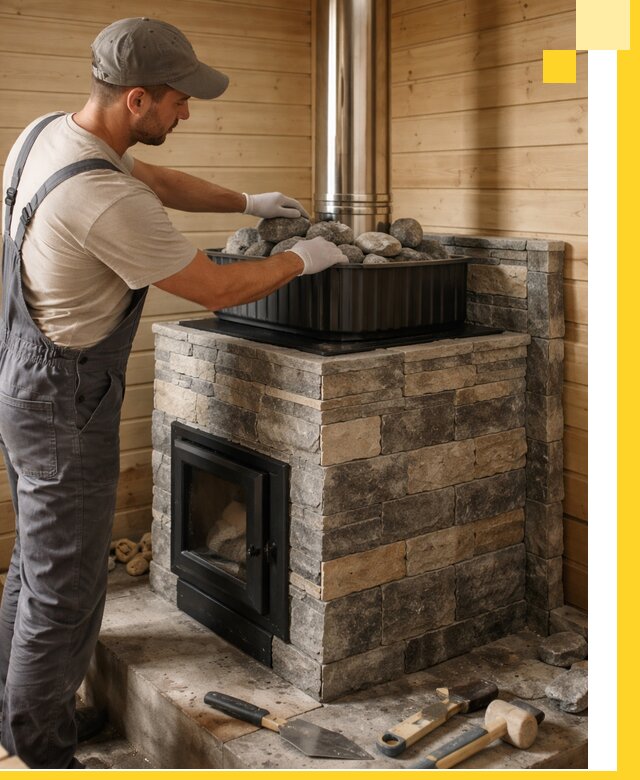 Печи для парной в Сарапуле, производство, монтаж и обслуживание