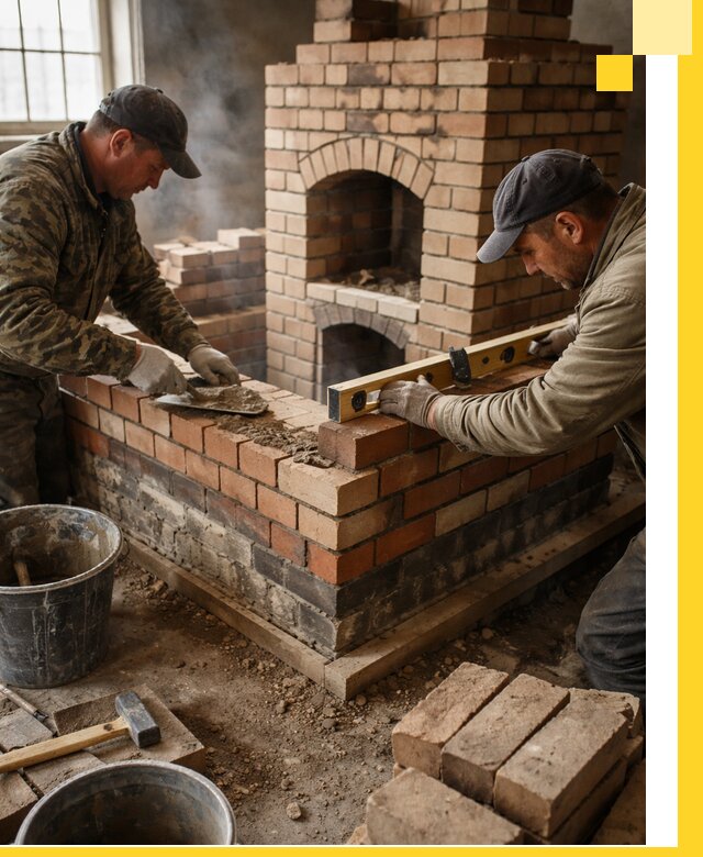 Изготовление и монтаж печей и каминов из кирпича в Сарапуле