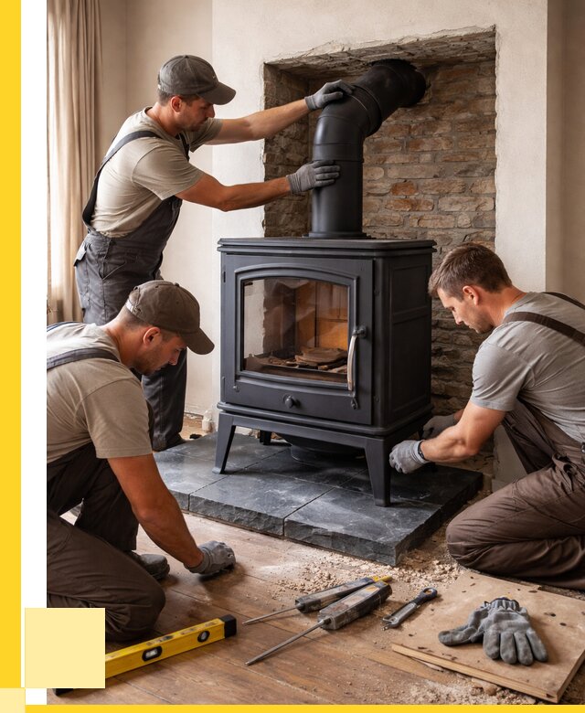 Монтаж печи камина в частном доме в Сарапуле от 25810 р. | ЭриданСрл