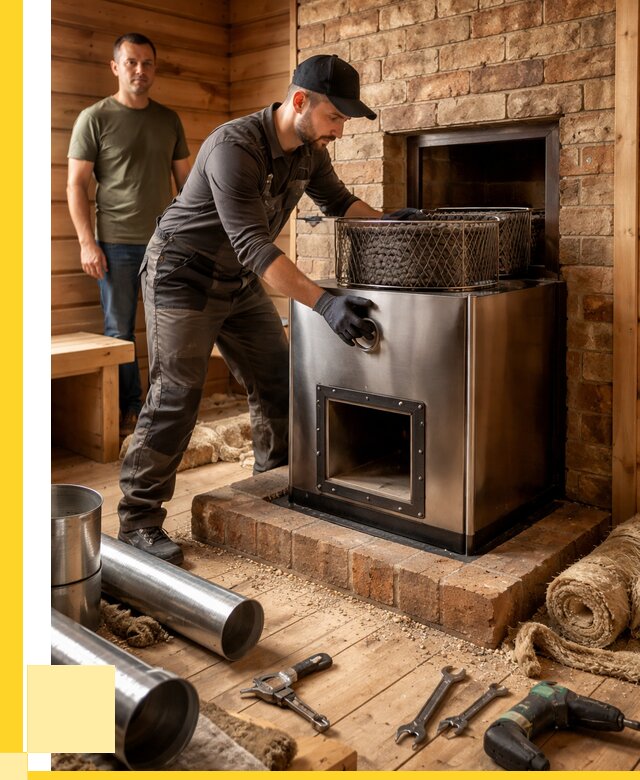 Монтаж банных печей под ключ в Сарапуле от 18583 р., ЭриданСрл