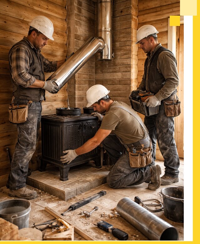 Профессиональный монтаж банных печей и дымоходов в Сарапуле