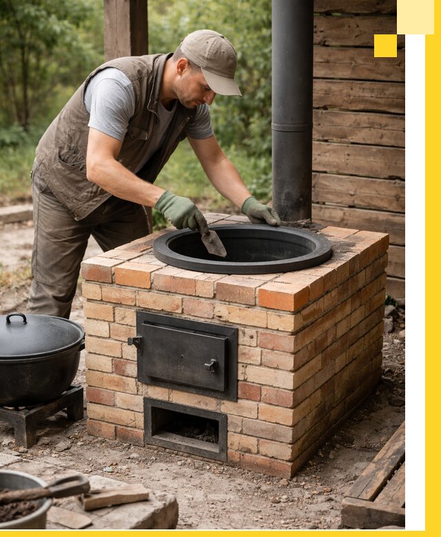 Изготовление и установка печей для казана в Сарапуле под ключ