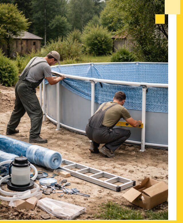 Установка и монтаж каркасных бассейнов в Сарапуле под ключ