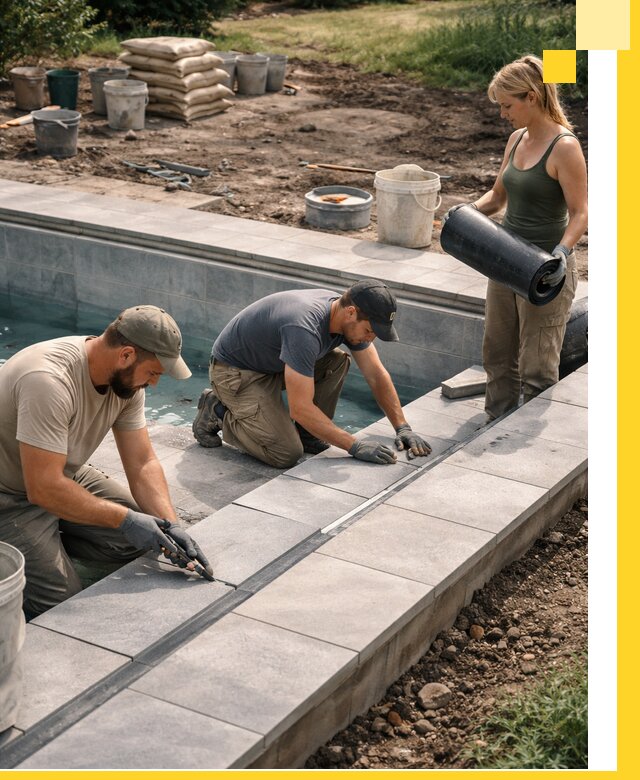 Строительство и монтаж уличных бассейнов под ключ в Сарапуле