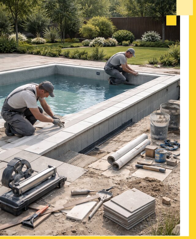 Строительство открытых бассейнов под ключ в Сарапуле профессионально