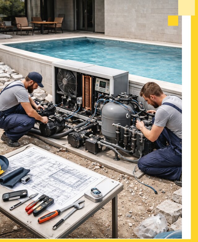 Проектирование и монтаж бассейнов с подогревом в Сарапуле