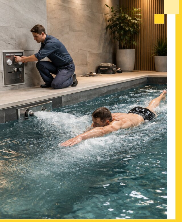 Проектирование и монтаж бассейнов с противотоком в Сарапуле