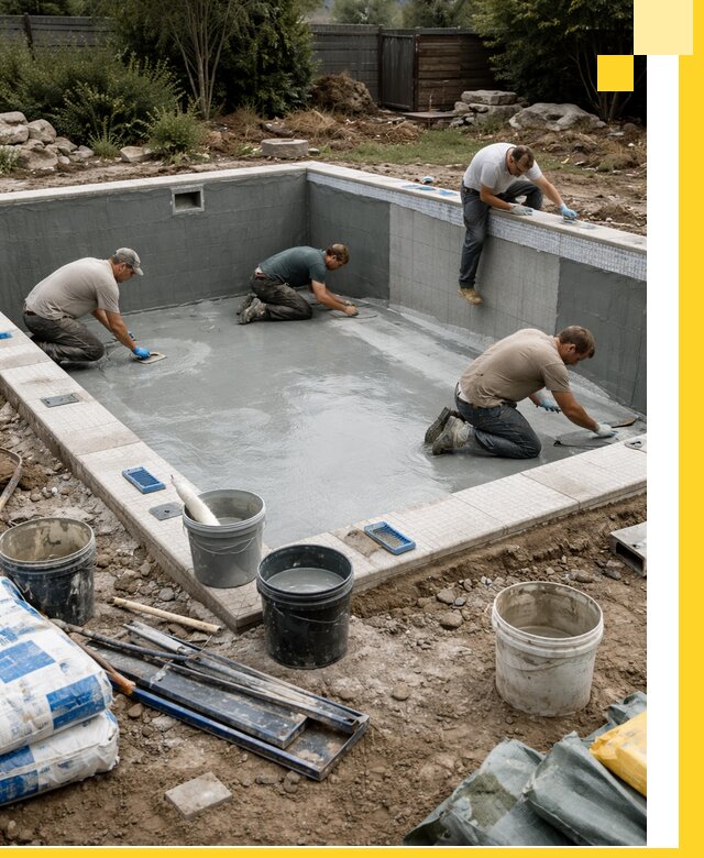 Изготовление и монтаж чаши бассейна под ключ в Сарапуле