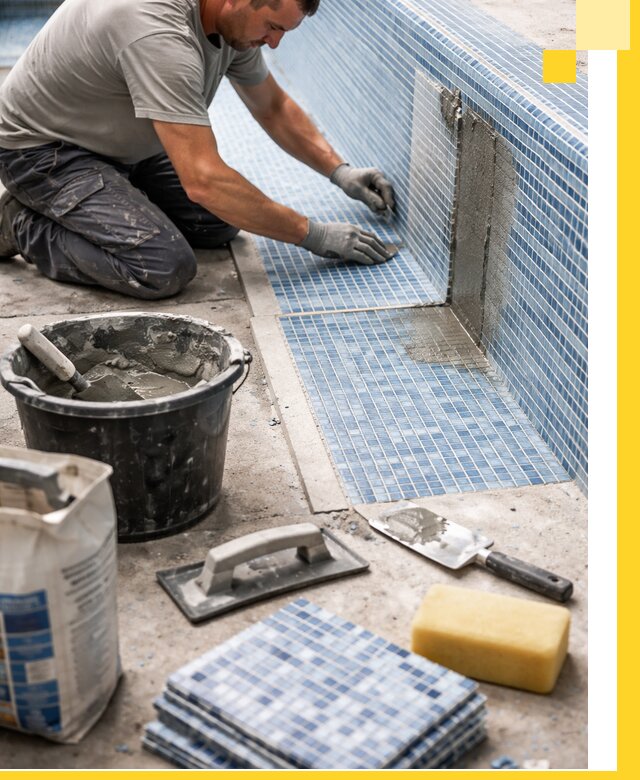 Укладка и ремонт мозаики для бассейнов под ключ в Сарапуле