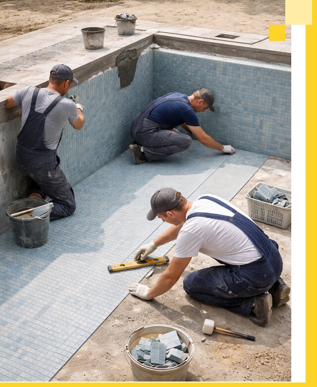 Укладка и установка плитки для бассейнов под ключ в Сарапуле