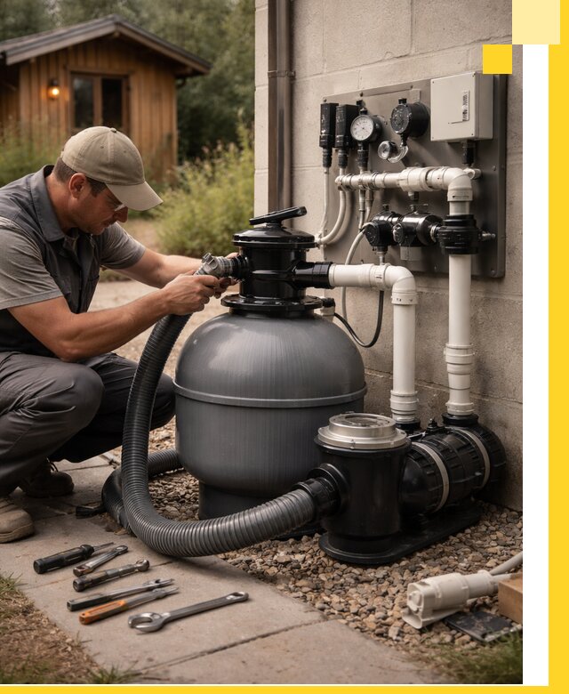 Продажа и монтаж фильтров и насосов для бассейнов в Сарапуле