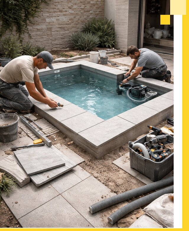 Мини бассейны под ключ в Сарапуле, дизайн и установка