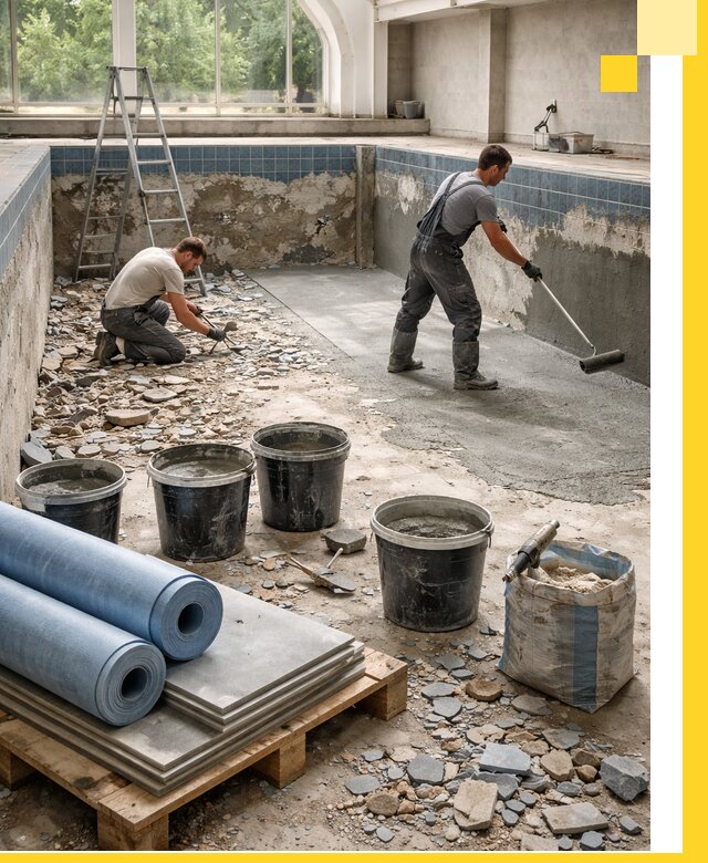 Реконструкция бассейнов в Сарапуле: ремонт, гидроизоляция