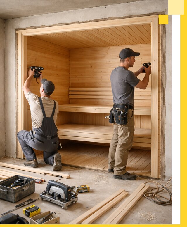 Монтаж саун под ключ в Сарапуле — проектирование и установка