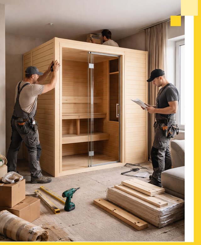 Установка и благоустройство саун в квартире в Сарапуле