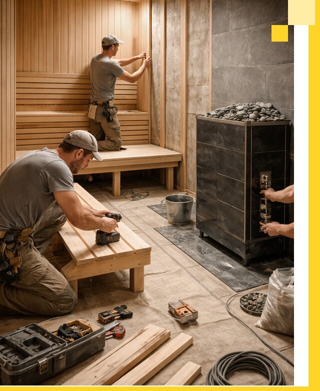 Дизайн и строительство интерьерных саун под ключ в Сарапуле
