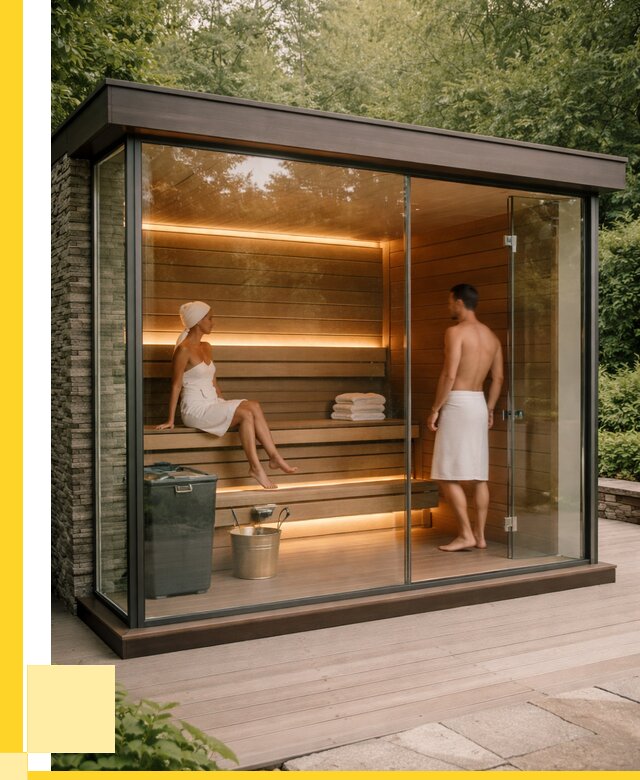Сауна стеклянная и двери для сауны в Сарапуле от 258100 р. | ЭриданСрл