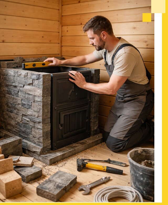 Производство и установка печей для саун под ключ в Сарапуле