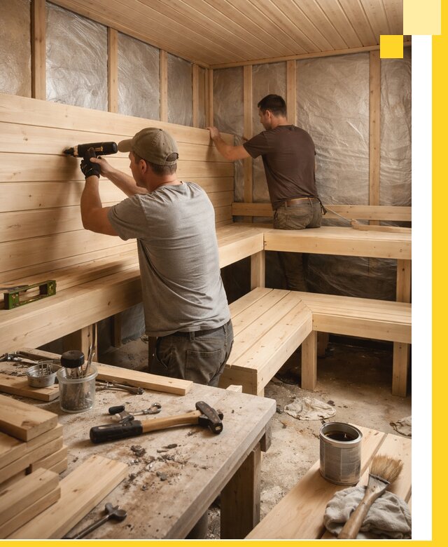 Профессиональная отделка бань и саун под ключ в Сарапуле