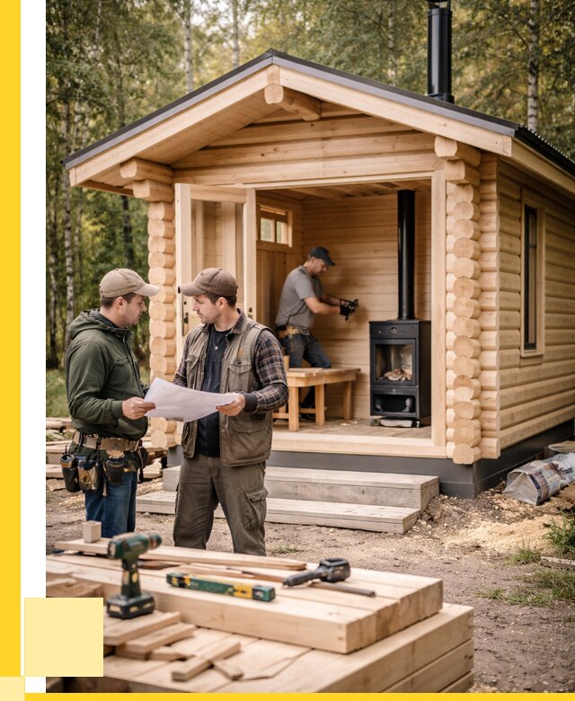 Монтаж бань под ключ в Сарапуле — от 206480 р. | ЭриданСрл