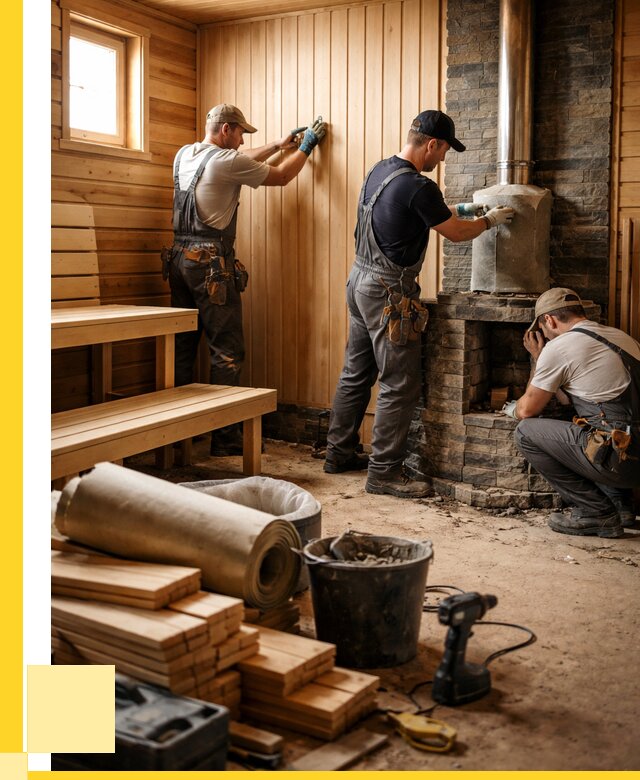 Ремонт бань под ключ в Сарапуле от 46458 р. | ЭриданСрл