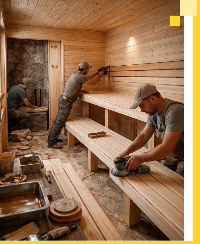 Профессиональная отделка бань в Сарапуле под ключ, с гарантией