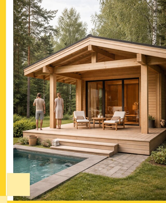 Бани с террасой под ключ в Сарапуле от 619440 р. | ЭриданСрл