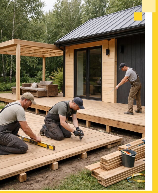 Строительство бань с террасой и бассейном под ключ в Сарапуле