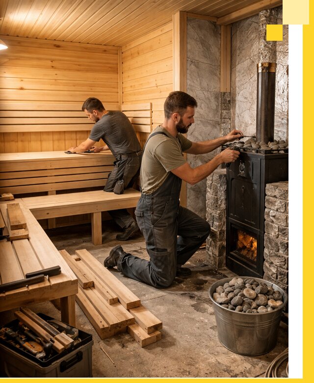 Дизайн и строительство интерьеров бань под ключ в Сарапуле