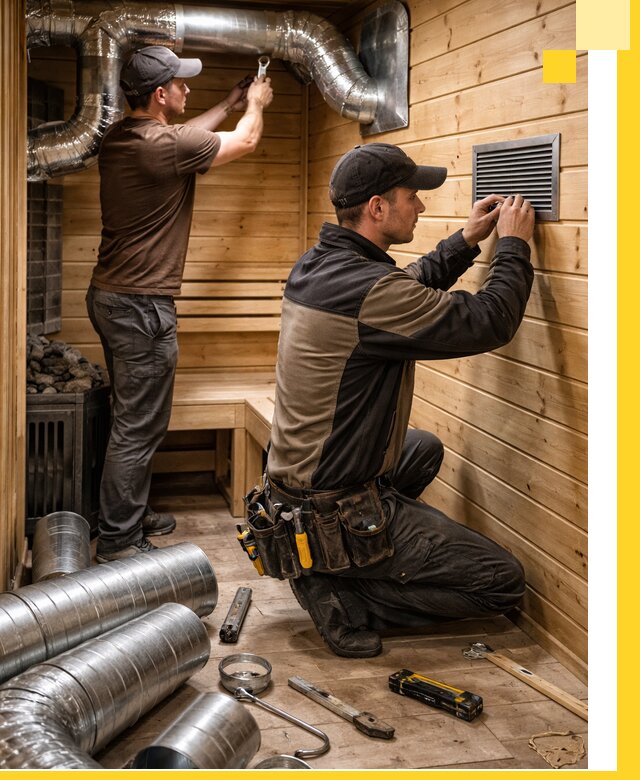 Проектирование и монтаж вентиляции бани в Сарапуле под ключ