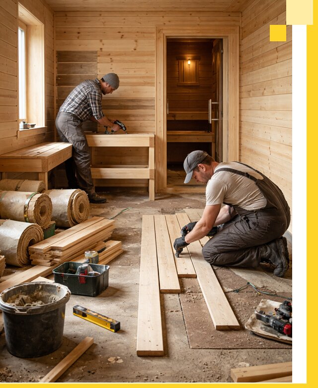 Индивидуальный проект бани с комнатой отдыха под ключ в Сарапуле