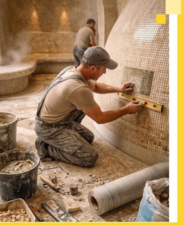 Хамам под ключ в Сарапуле: проектирование, строительство, отделка