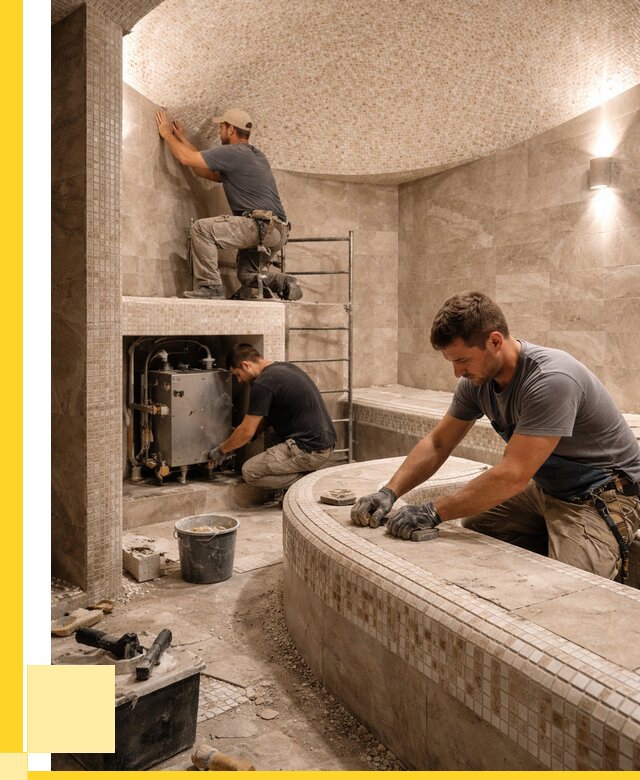 Монтаж хамамов под ключ в Сарапуле от 258100 р. ЭриданСрл