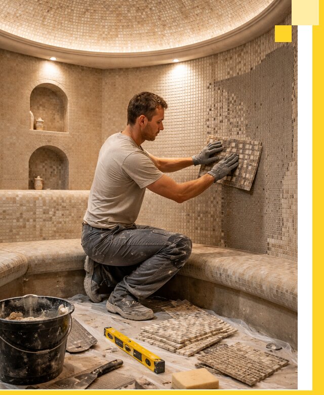 Устройство и монтаж домашнего хамама под ключ в Сарапуле