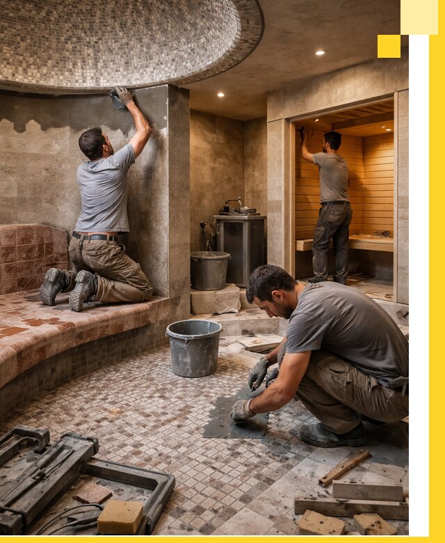 Проект и строительство хамама бани и сауны под ключ в Сарапуле