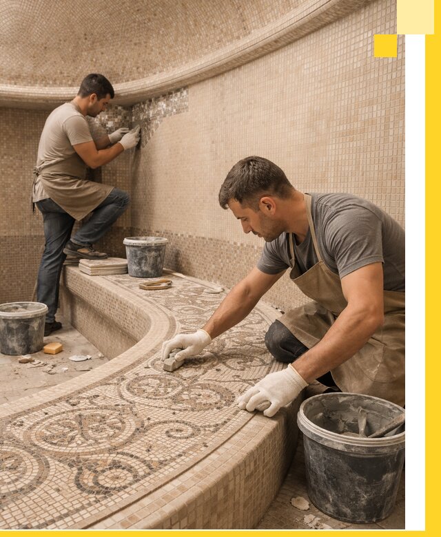 Плитка для хамама в Сарапуле, укладка, подбор и поставка