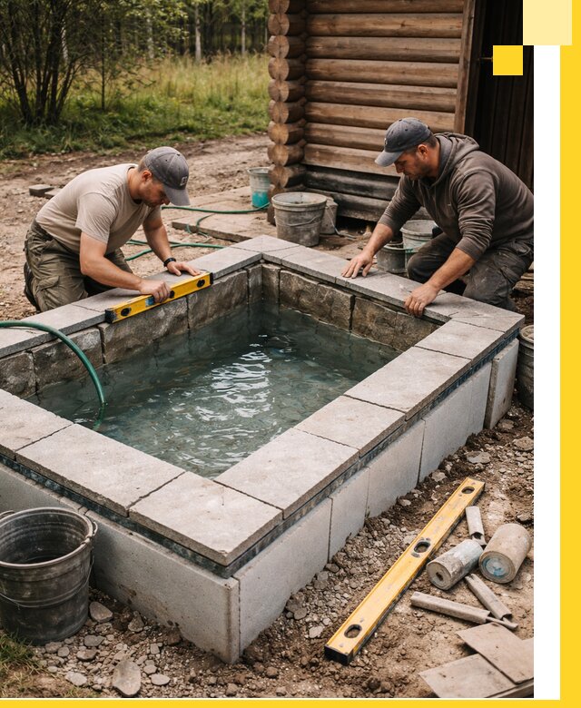 Изготовление и установка холодных купелей под ключ в Сарапуле